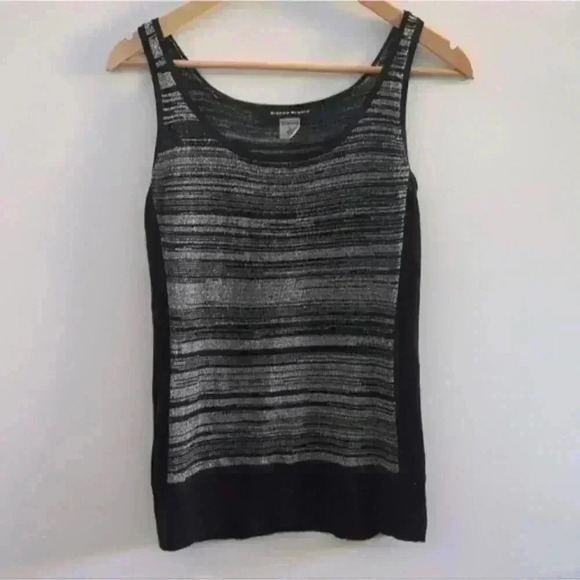 BIANCA NYGARD | Women's Black  with Silver Metallics Tank Style Sweater - Picture 1 of 4